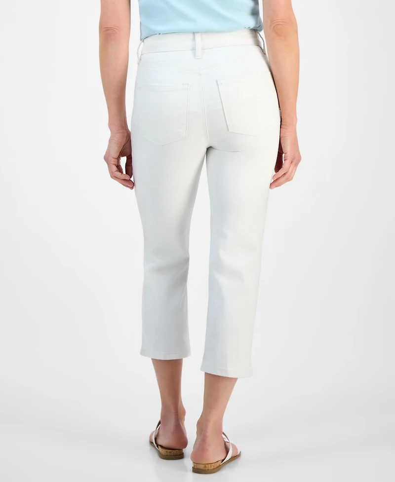 Style & Co Petite High-Rise Cropped Straight-Leg Jeans, Exclusively at Macy's