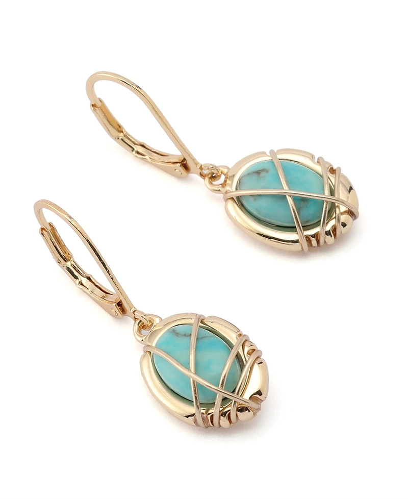 Robert Lee Morris Soho Turquoise Stone Drop Earrings