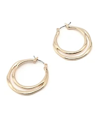 Robert Lee Morris Soho Sculpted Double Row Hoop Earrings