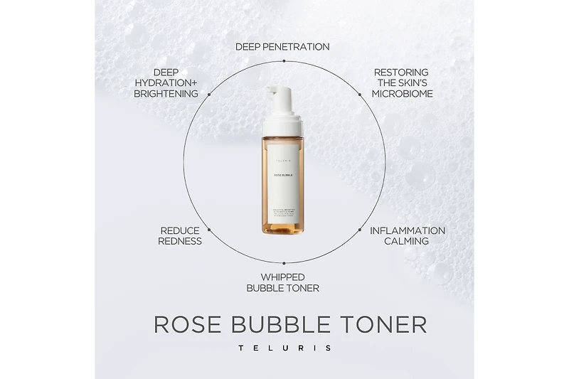Teluris Rose Bubble Pre, Pro & Postbiotics Toner