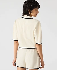 Steve Madden Women's Fable Tipped Short-Sleeve Blazer