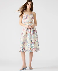 Steve Madden Women's Carlynn Printed Cotton Eyelet Midi Skirt