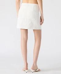 Steve Madden Women's Crissy Eyelet Patchwork Mini Skirt