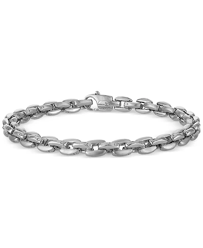Esquire Men's Jewelry Rounded Box Link Chain Bracelet, Exclusively for Macy's