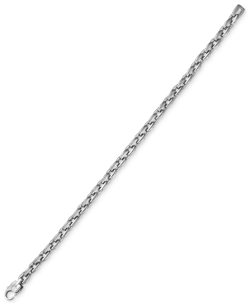 Esquire Men's Jewelry Rounded Box Link Chain Bracelet, Exclusively for Macy's