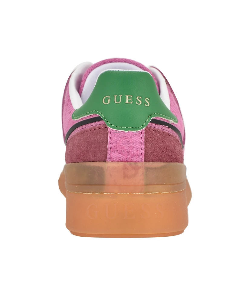 Guess Women's Inart Low Profile Sporty Gum Bottom Lace-Up Sneakers