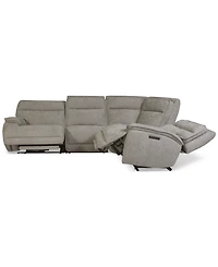 Ozryn 4-Pc. Fabric Sectional with 2 Power Motion Chairs, Exclusively at Macy's
