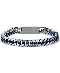 Esquire Men's Jewelry Two-Toned Curb Link Chain Bracelet, Exclusively for Macy's