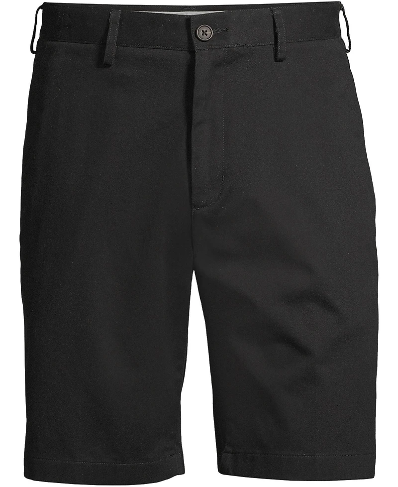 Lands' End Men's No Iron 9" Plain Front Chino Short