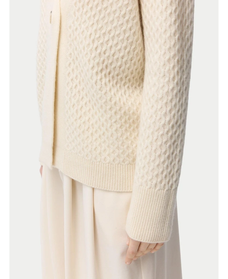 Gobi Cashmere Women's Textured One Button-Front Cardigan