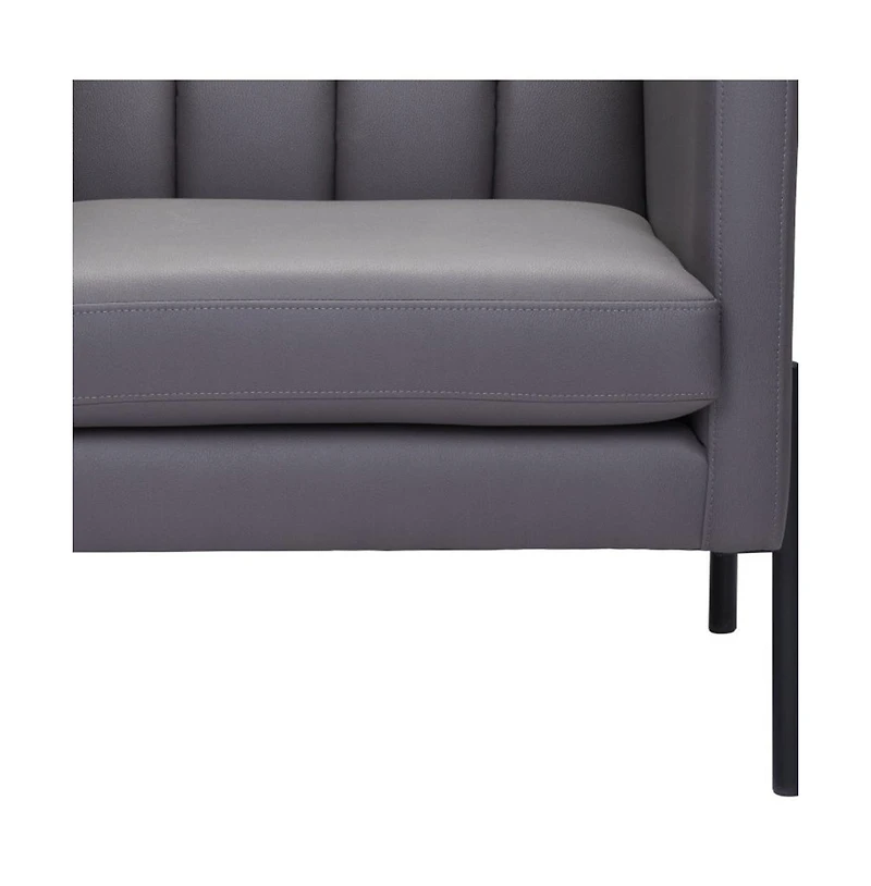 Faux Leather Club Chair for Stylish Living Room or Office Seating