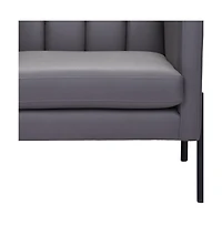Faux Leather Club Chair for Stylish Living Room or Office Seating