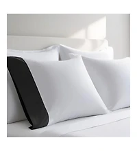 Cuff Pillowcase Set (Pair) - Luxury 608 Cotton Usa, Standard/Queen