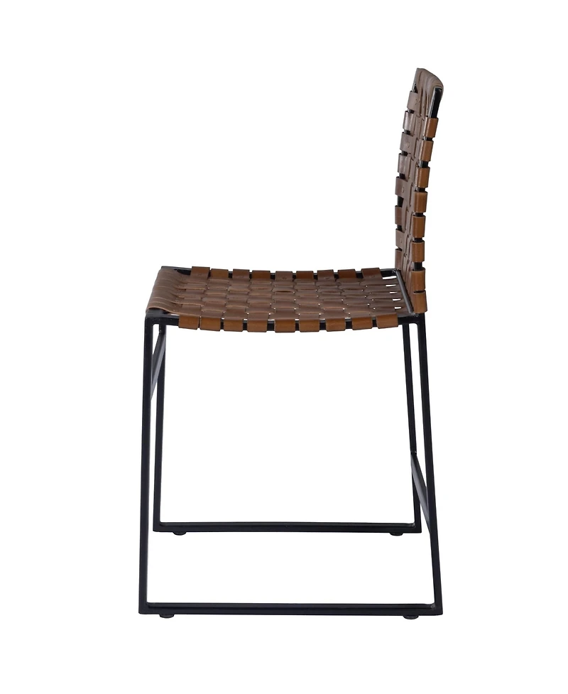 Comfortable Faux Leather Side Chair with Cushioned Seat and Backrest