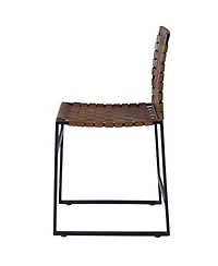 Comfortable Faux Leather Side Chair with Cushioned Seat and Backrest