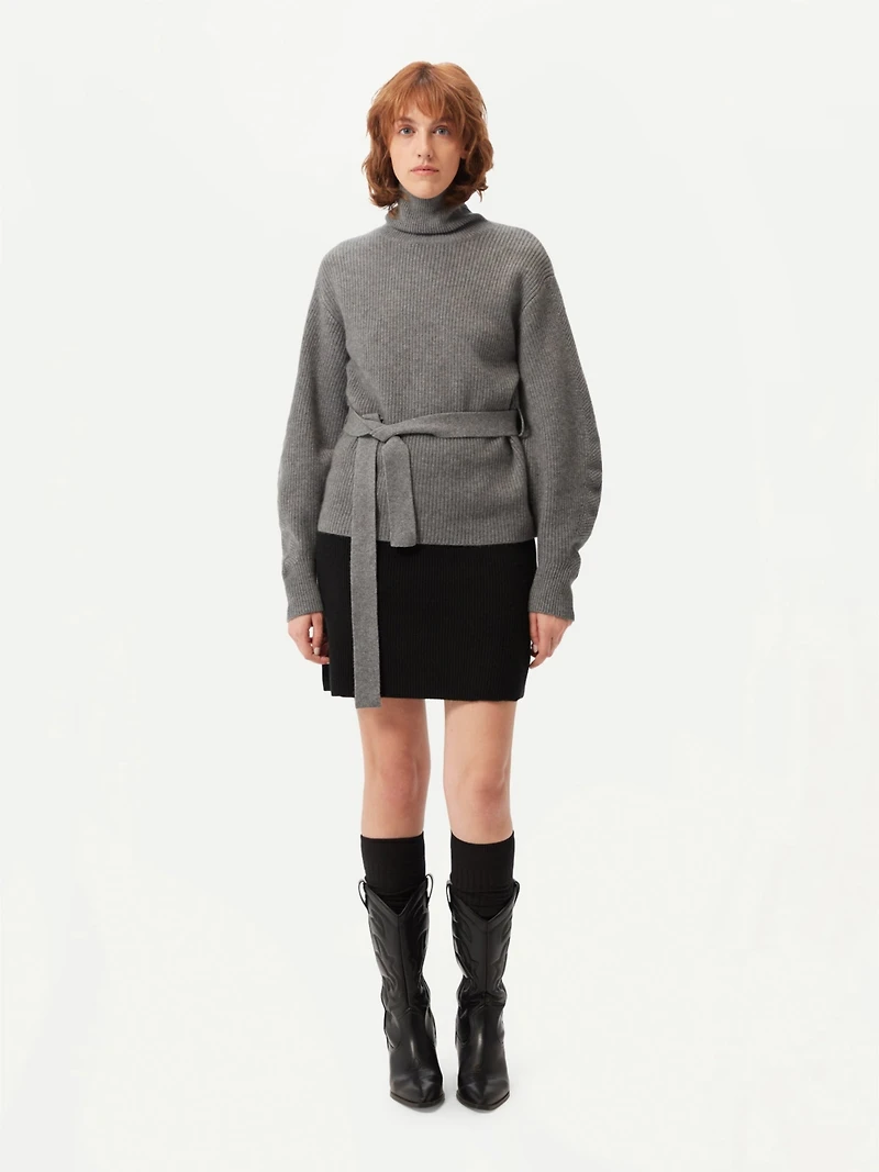 Gobi Cashmere Women's Belted Turtleneck