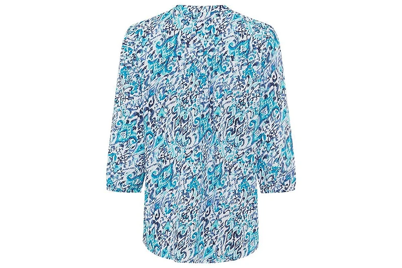 Olsen Women's Ikat Print Tunic Shirt