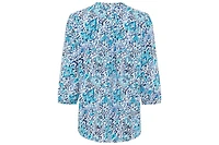 Olsen Women's Ikat Print Tunic Shirt
