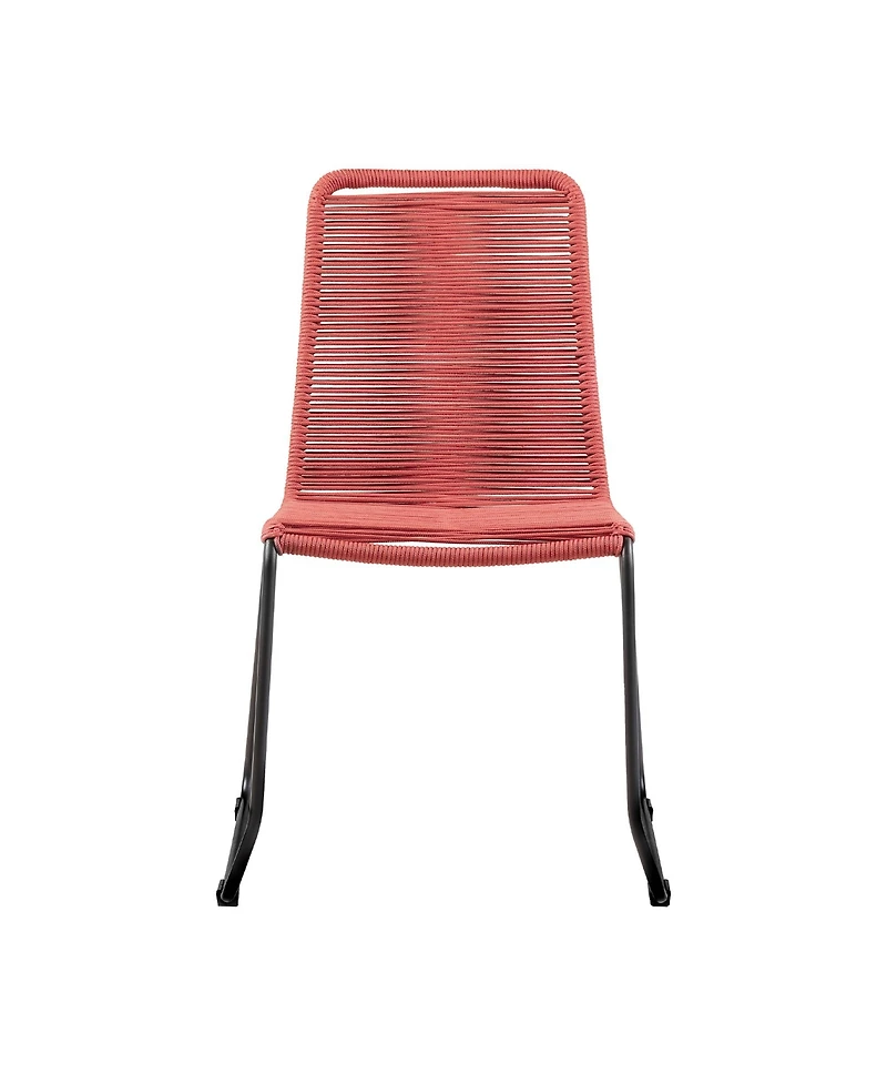 Set of Two Metal Dining Chairs – Modern Outdoor Seating for Patio & Garden