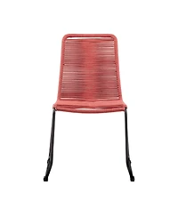 Set of Two Metal Dining Chairs – Modern Outdoor Seating for Patio & Garden