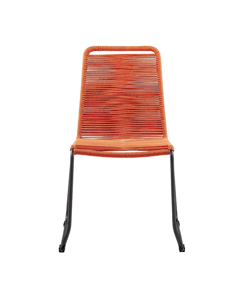 Set of Two Metal Dining Chairs – Modern Outdoor Seating for Patio & Garden