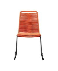 Set of Two Metal Dining Chairs – Modern Outdoor Seating for Patio & Garden