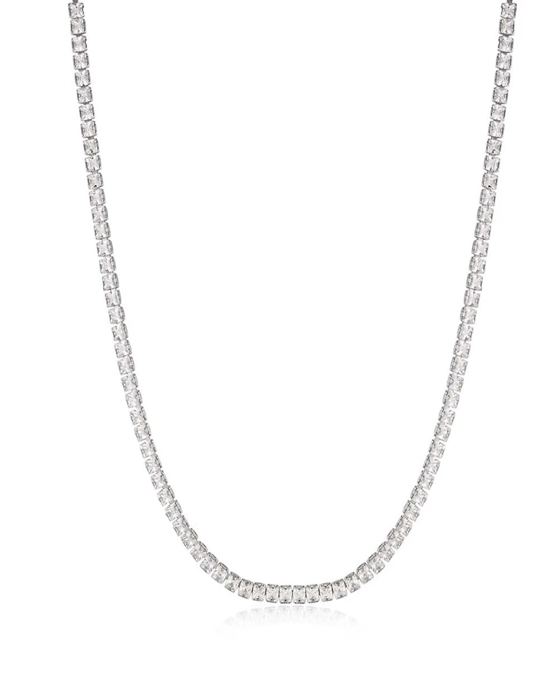 By Adina Eden Cubic Zirconia Princess Tennis Choker Necklace