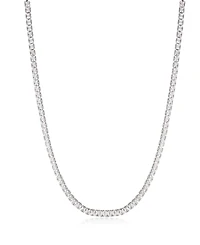By Adina Eden Cubic Zirconia Princess Tennis Choker Necklace