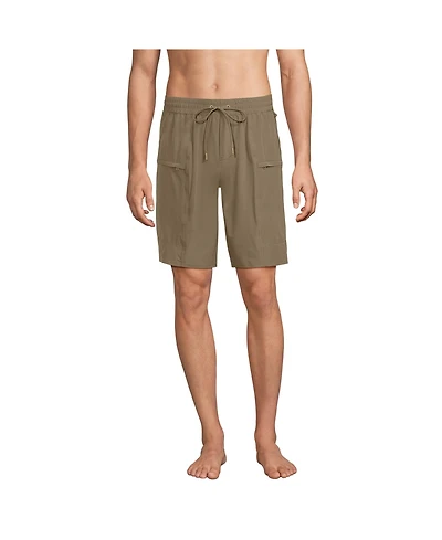 Lands' End Big & Tall 9 Inch Packable Cargo Swim Shorts