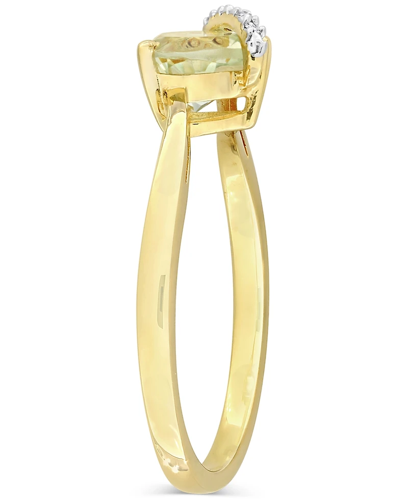 Gemstone Heart Ring Sterling Silver