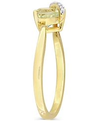 Gemstone Heart Ring Sterling Silver