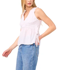 1.state Women's Aurora Cotton Sleeveless V-Neck Top