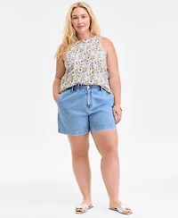 On 34th Trendy Plus Floral-Print Tank Top, Exclusively at Macy's