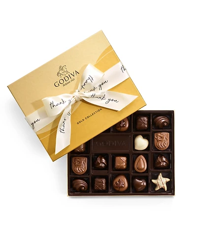 Godiva Assorted Milk Chocolate Gift Box with Thank You Ribbon