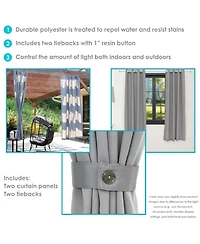 Simple Styles Indoor/Outdoor Curtain Panels with Grommet Tops