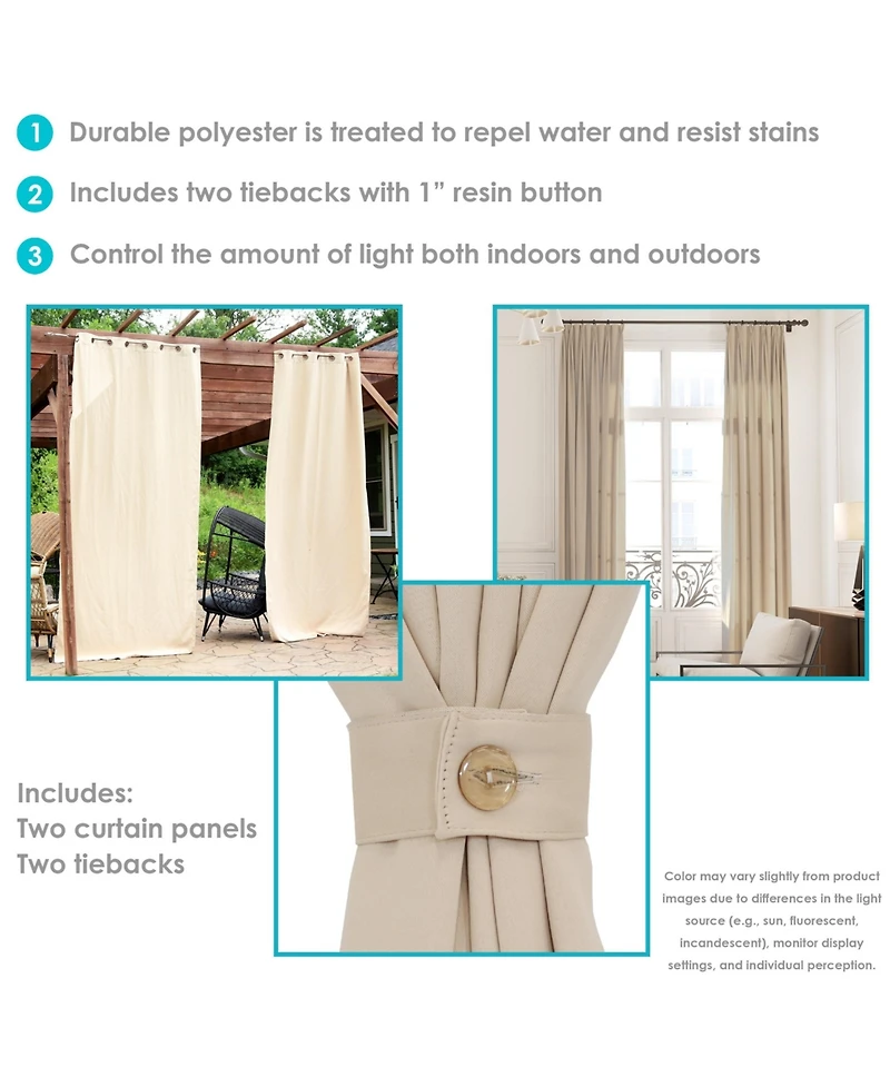 Room-Darkening Curtain Panel with Grommet Top - 52 x 120 in
