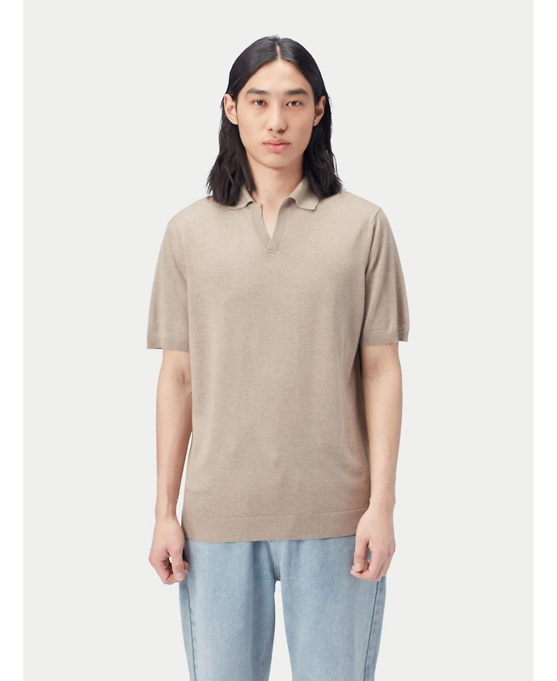 Gobi Cashmere Men's Silk Polo Shirt