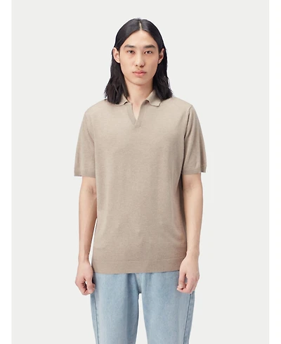 Gobi Cashmere Men's Silk Polo Shirt