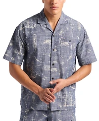 Men's Relaxed-Fit Halten Nautical Graphic Cargo Shorts
