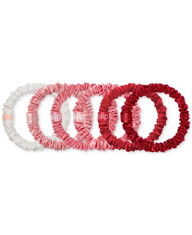 Slip 6-Pc. Strawberry Sundae Pure Silk Skinny Scrunchies Set, Exclusively at Macy's