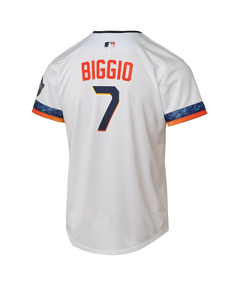 Nike Big Boys and Girls Craig Biggio White Houston Astros 2025 City Connect Limited Player Jersey