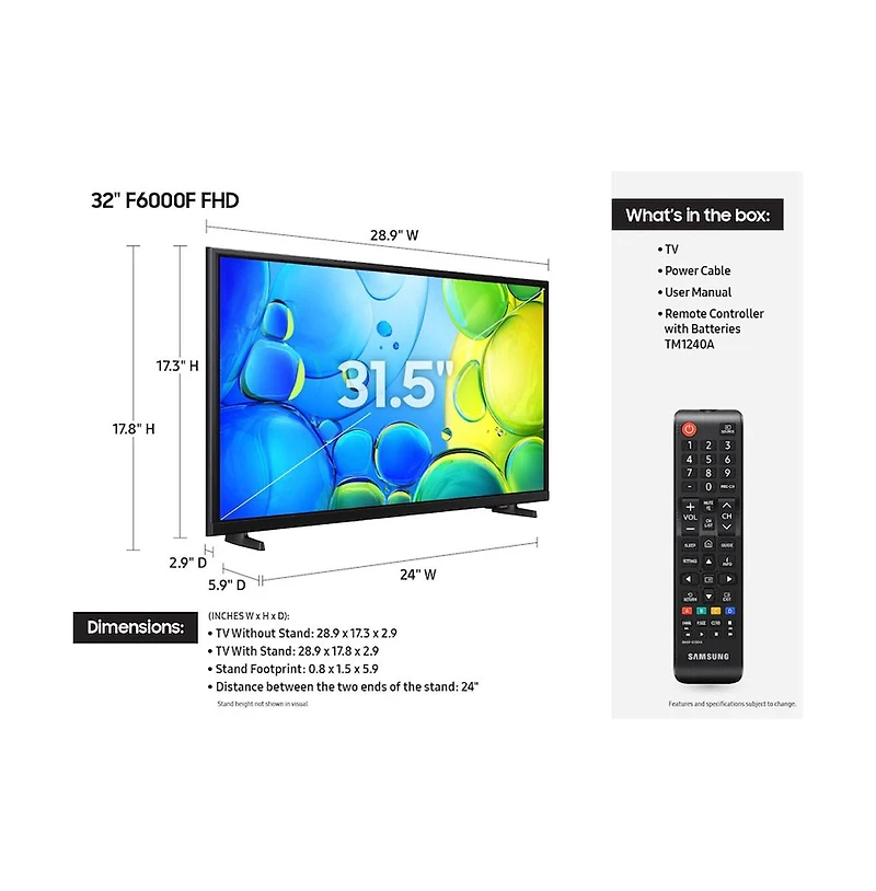 32" Class Fhd Smart Tv F6000F - UN32F6000