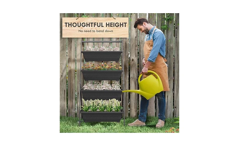 Garden Planter Stylish and Durable for Outdoor Vegetables, Herbs, Flowers
