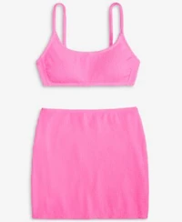 Salt Cove Womens Ribbed Bralette Bikini Top Cover Up Skirt Exclusively At Macys