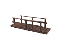 Garden Bridge with Handrails for Outdoor Landscaping and Decorative Pathways