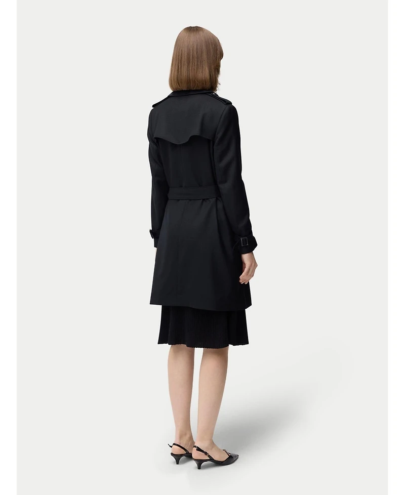 Gobi Cashmere Women's Double Breasted Trench Coat
