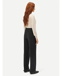 Gobi Cashmere Women's Cashmere Straight Leg Jogger With Contrast Side