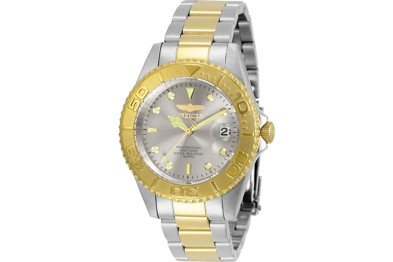Invicta Men's 29943 Pro Diver Quartz 3 Hand Grey Dial Watch