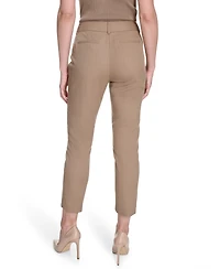 Tommy Hilfiger Women's Solid Mid-Rise Slim-Fit Ankle Pants