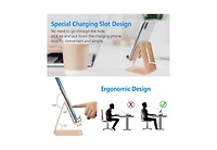 Urmust Desk Phone Holder Dock | Aluminum Stand for iPhone 6-15 Pro/Max & Tablets 4-10 Inch